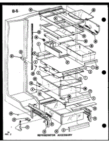 10 - Ref Accessory parts for Amana Refrigerator SDI522FA / P7540010W A from AppliancePartsPros.com