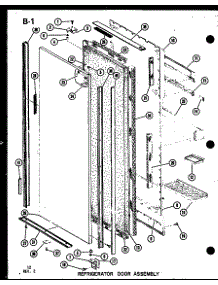 11 - Ref Door Assy parts for Amana Refrigerator SDI522FA / P7540010W A from AppliancePartsPros.com