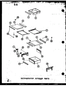 15 - Ref Interior Parts parts for Amana Refrigerator SDI525E-1-L / P7487019W L from AppliancePartsPros.com