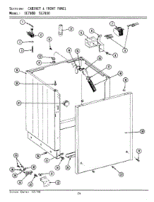 03 - Cabinet & Front Panel parts for Maytag Washer Dryer Combo SE7800 from AppliancePartsPros.com