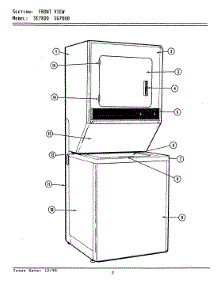 09 - Front View parts for Maytag Washer Dryer Combo SE7800 from AppliancePartsPros.com