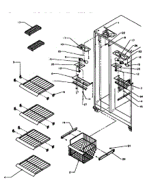 06 - Fz Shelving And Ref Light parts for Amana Refrigerator SG19SL / P1193701W L from AppliancePartsPros.com