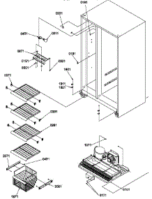 06 - Fz Shelves And Light parts for Amana Refrigerator SG19SL / P1193702W L from AppliancePartsPros.com