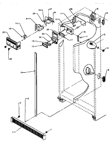 12 - Ref, Fz Controls And Cabinet Parts parts for Amana Refrigerator SG19SW / P1193701W W from AppliancePartsPros.com