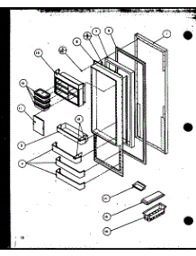 08 - Ref Door parts for Amana Refrigerator SG22MBW / P1153501W W from AppliancePartsPros.com