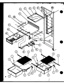 09 - Ref Shelving And Drawers parts for Amana Refrigerator SG22MBW / P1153501W W from AppliancePartsPros.com