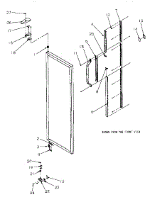 09 - Ref Door Hinge And Trim parts for Amana Refrigerator SG521SBL / P1197001W L from AppliancePartsPros.com