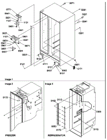 02 - Cabinet Parts parts for Amana Refrigerator SG521SBL / P1197002W L from AppliancePartsPros.com