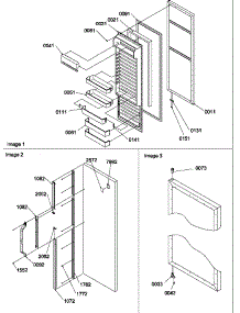 09 - Ref Door parts for Amana Refrigerator SG521SBL / P1197002W L from AppliancePartsPros.com