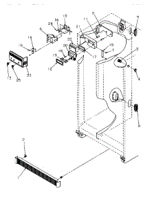 11 - Ref, Fz Controls And Cabinet parts for Amana Refrigerator SG521SBW / P1197001W W from AppliancePartsPros.com