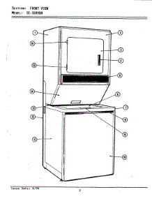 08 - Front View parts for Maytag Washer Dryer Combo SG9900 from AppliancePartsPros.com