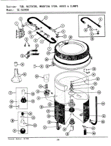 14 - Tub, Agitator, Mtg. Stem, Hoses & Clamps parts for Maytag Washer Dryer Combo SG9900 from AppliancePartsPros.com