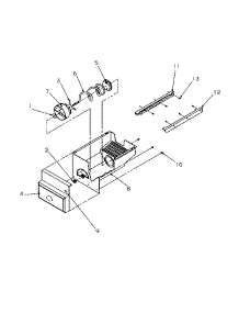 02 - Crushed Ice Bucket parts for Amana Refrigerator SGD521SBL / P1197101W L from AppliancePartsPros.com