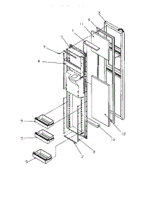 06 - Fz Door parts for Amana Refrigerator SGD521SBW / P1197101W W from AppliancePartsPros.com