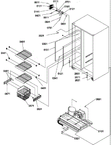 05 - Fz Shelves And Light parts for Amana Refrigerator SGD521SW / P1197103W W from AppliancePartsPros.com