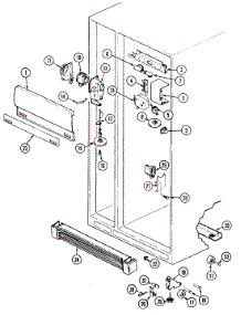04 - Fresh Food Compartment parts for Admiral Refrigerator SILVER22 from AppliancePartsPros.com