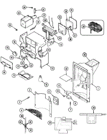 07 - Ice & Water Dispenser parts for Admiral Refrigerator SILVER22 from AppliancePartsPros.com