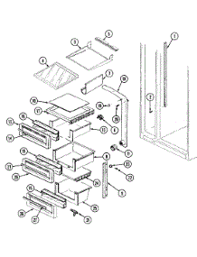 10 - Shelves & Accessories parts for Admiral Refrigerator SILVER22 from AppliancePartsPros.com