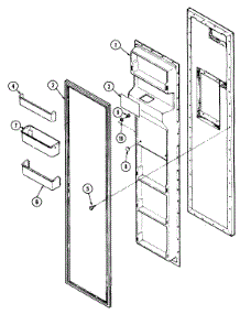 02 - Freezer Inner Door parts for Admiral Refrigerator SILVER24 from AppliancePartsPros.com