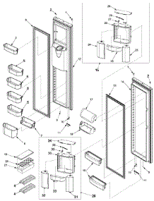 12 - Ref / Fz Door And Shelf parts for Maytag Refrigerator SK525-2W / PSK525200W1 from AppliancePartsPros.com