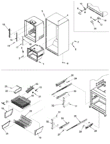 06 - Interior Cabinet & Freezer Shelving parts for Gaggenau Refrigerator SK590-2 / PSK590200W0 from AppliancePartsPros.com