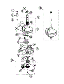06 - Transmission parts for Maytag Washer Dryer Combo SL10AN-A01 from AppliancePartsPros.com