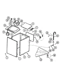02 - Cabinet-Washer parts for Maytag Washer Dryer Combo SL10AN-A03 from AppliancePartsPros.com
