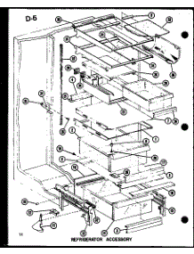 10 - Ref Accessory parts for Amana Refrigerator SLDI22F-1 / P7540014W from AppliancePartsPros.com