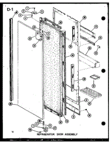 11 - Ref Door Assy parts for Amana Refrigerator SLDI22F-1-L / P7540014W L from AppliancePartsPros.com