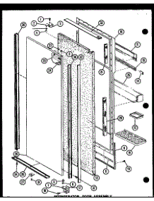 11 - Ref Door Assy parts for Amana Refrigerator SLDI25GL / P7642105W L from AppliancePartsPros.com