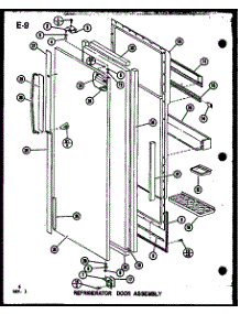 08 - Ref Door Assy parts for Amana Refrigerator SLI22F / P7540012W from AppliancePartsPros.com