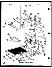 05 - Machine Compartment parts for Amana Refrigerator SLI22F-G / P7540018W G from AppliancePartsPros.com