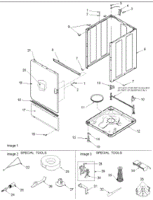 02 - Base, Cabinet, Front And Special Tools parts for Amana Washer SLW110RAW / PSLW110RAW from AppliancePartsPros.com