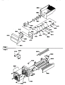 07 - Ice Bucket Auger And Ice Maker Parts parts for Amana Refrigerator SMD21TBW / P1193911W W from AppliancePartsPros.com