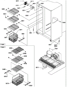 05 - Fz Shelves And Light parts for Amana Refrigerator SMD22TBW / P1303509W W from AppliancePartsPros.com