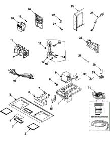 03 - Internal Controls / Latch Asy / Base parts for Samsung Microwave SMH4150WD from AppliancePartsPros.com