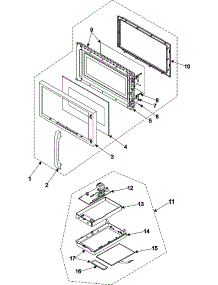 02 - Control Panel / Door Assembly parts for Samsung Microwave SMH6140WB from AppliancePartsPros.com