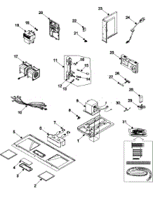 03 - Internal Controls / Latch Asy / Base parts for Samsung Microwave SMH6140WB from AppliancePartsPros.com