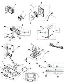 03 - Internal Controls / Latch Asy / Base parts for Samsung Microwave SMH7150BE from AppliancePartsPros.com