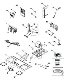 03 - Internal Controls / Latch Asy / Base parts for Samsung Microwave SMH7150CC from AppliancePartsPros.com