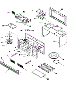 02 - Body / Cavity / Elements parts for Samsung Microwave SMH7159CC from AppliancePartsPros.com