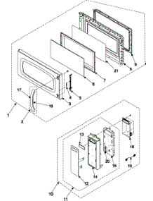 02 - Control Panel / Door Assembly parts for Samsung Microwave SMH7174BE/XAA from AppliancePartsPros.com