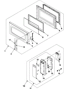 02 - Control Panel / Door Assembly parts for Samsung Microwave SMH7174WE from AppliancePartsPros.com
