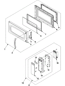 02 - Control Panel / Door Assembly parts for Samsung Microwave SMH7175BC from AppliancePartsPros.com