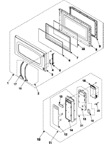 02 - Control Panel / Door Assembly parts for Samsung Microwave SMH7175BE/XAA from AppliancePartsPros.com