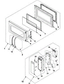 02 - Control Panel / Door Assembly parts for Samsung Microwave SMH7175WE from AppliancePartsPros.com