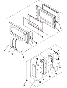 02 - Control Panel / Door Assembly parts for Samsung Microwave SMH7175WE/XAA from AppliancePartsPros.com