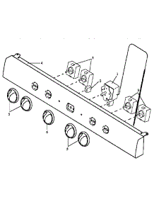 03 - Front Control Panel Assy parts for Amana Range SNE26CB / P1142425N from AppliancePartsPros.com
