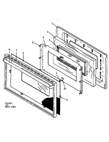 06 - Oven Door Assy parts for Amana Range SNE26CB / P1142425N from AppliancePartsPros.com