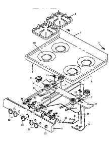 06 - Oven Top Burner Assy parts for Amana Range SNP26ZZ / P1142395N W from AppliancePartsPros.com